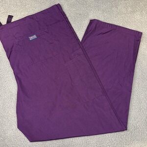 Cherokee Workwear Tie Waist Scrub Pants XL Purple #4100 Medical Uniform